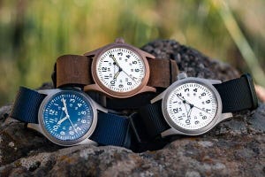 ハミルトンのミリタリーウォッチ「カーキ フィールド メカ 38mm」に3色の新カラー