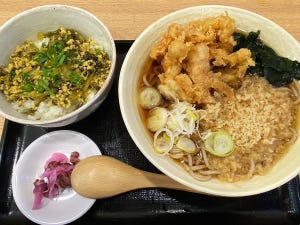 立ち食いそば散歩 第192回 新橋「かのや 新橋駅銀座口店」で味わうは、お腹も舌も喜ぶ「高菜丼セット」