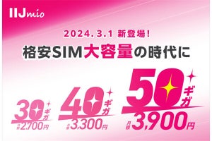 「今なら1ギガあたり35円!? 」 IIJmioに新登場した30・40・50ギガの大容量プランはデータ量のシェアもできてコスパ最強だった