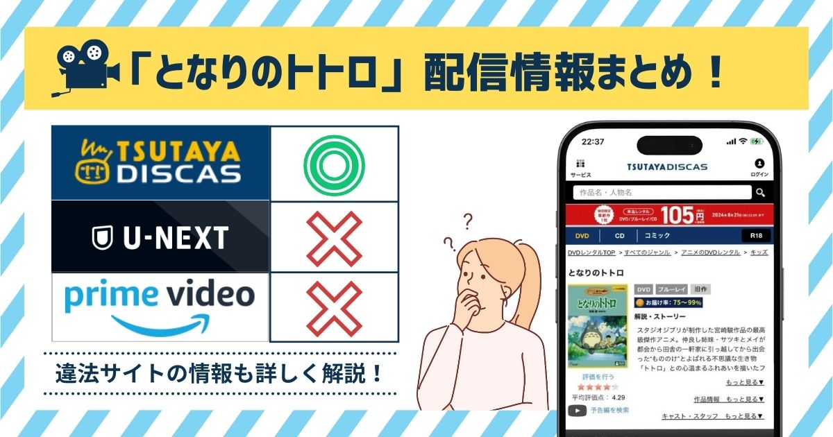 映画「となりのトトロ」の動画配信情報まとめ！ダウンロード購入や無料視聴できる？Amazonプライムなどの動画サイトを調査！