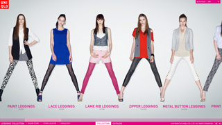 UNIQLOのスペシャルサイト『UNIQLO LEGGINGS COLLECTION 2010』