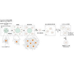 産総研、量子ドットを高濃度で封じ込めた微小ガラスカプセル蛍光体を作製