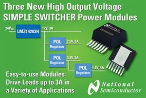 NS、パワー・モジュール・ファミリに3つの高出力電圧製品を追加