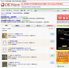 OKWaveの医療相談カテゴリで500名の医師・医療資格者が回答