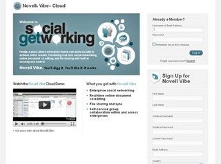 米Novell、クラウドベースの企業向けソーシャルツール「Vibe Cloud」を発表