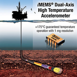 ADI、高温動作を保証する2軸iMEMS加速度センサを発表