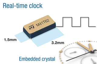 ST、水晶振動子を内蔵した小型リアルタイムクロックICを発表