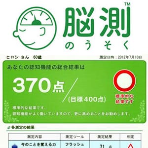 シグナルトーク、認知機能をチェックできるWebサービス「脳測」公開