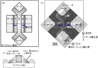 東工大など、ダイヤモンド半導体の接合型電界効果トランジスタの動作に成功