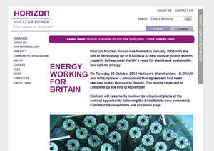 日立製作所、英の原子力発電事業会社「ホライズン」買収