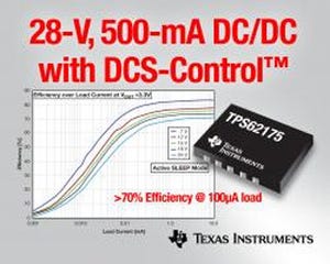 TI、降圧型コンバータを発表-出力電流100μA時に70%超の電力変換効率を実現