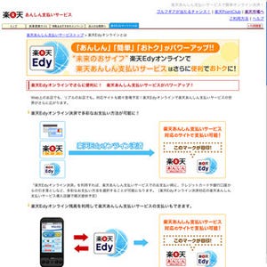 オンラインでもオフラインでも使える「楽天Edyオンライン」登場