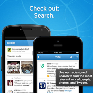 TwitterのiOS/Android版公式アプリが最新版に - 検索機能を強化
