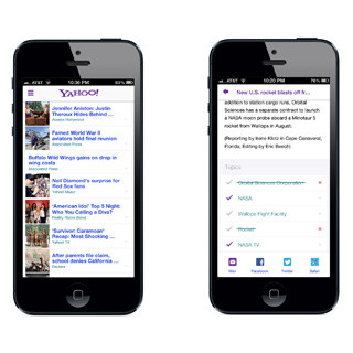 米Yahoo!が最新のiOSモバイルアプリ公開 - 買収したSummly技術を早くも統合