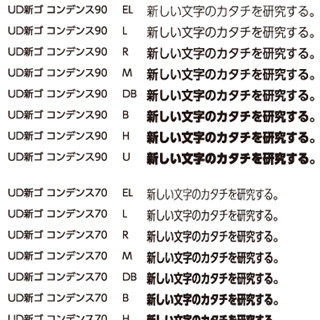 モリサワ、「UD新ゴ コンデンス」など2013年に発売するフォント47書体発表