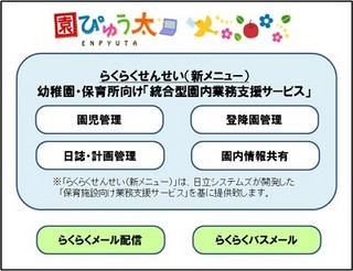 学研と日立が協業し、幼稚園・保育所向けクラウド型の業務支援サービス