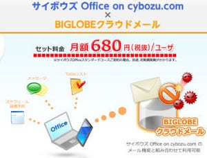 サイボウズとNECビッグローブがクラウドメールサービス販売で連携