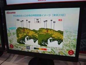 【CEATEC2013】ドコモ、「モバイル空間統計」で地域別の人口動態を把握