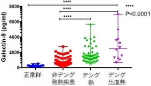 東北大など、デング熱の新規病態マーカーを発見