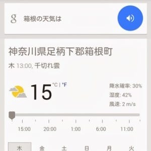 出先の天気からピカソの出身地まで回答 - Google音声検索が話し言葉に対応