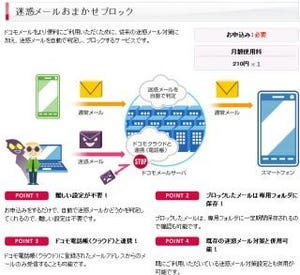 NTTドコモ、シマンテックの迷惑メール対策エンジンを採用