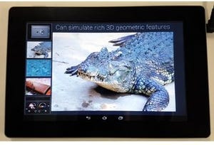 富士通、触感が得られるタッチパネルを搭載したタブレットを試作