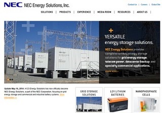 NEC、世界トップクラスの蓄電システム事業会社設立