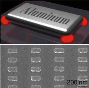 北大、アルミが近赤外光を捕集するナノアンテナとして動作することを確認