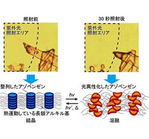 有機結晶が光で溶ける仕組みを解明