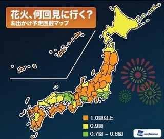 花火大会、場所取りする人は4人に1人、最長時間は山梨県で4時間