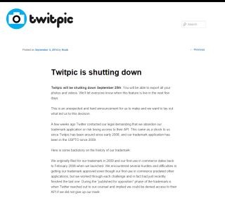 人気Twitter画像投稿サービス「Twitpic」が9月25日で"シャットダウン"に