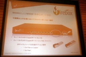 従来製品の2倍のスループット「WatchGuard Firebox M400/M500」