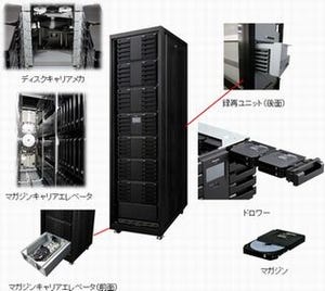 パナソニック、大容量データを長期保存可能な光ディスクストレージ発表