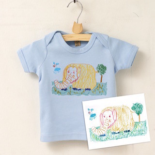 子どもが描いた絵を刺しゅうで忠実に再現するTシャツ作成サービスが登場