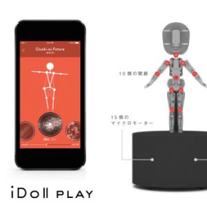 手のひらサイズの歌って踊るロボ「iDoll」-ネット発クリエイターが参加