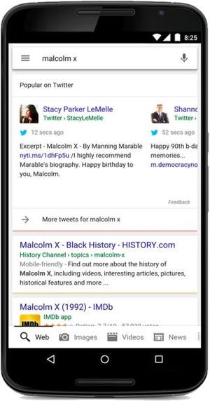 Google、モバイル検索結果にTwitter投稿を4年ぶりに表示へ