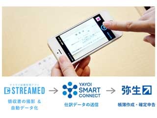 STREAMED、領収書をスマホで電子化 - 弥生シリーズへの取り込み開始