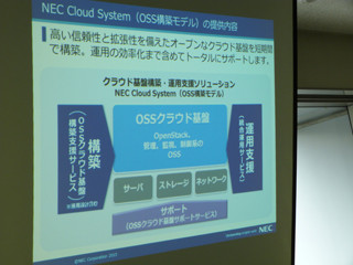 NEC、OpenStack活用のクラウド基盤構築・運用ソリューションを発表