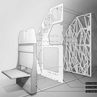 Autodesk、ジェネレーティブデザインを用いた航空機のパーテーションを公開