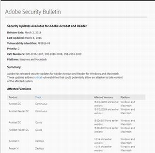 Adobe Reader/Acrobatに脆弱性、最新版にアップデートを