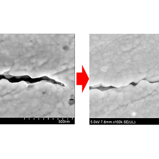 阪大とデンソー、SiCパワー半導体用接合材の亀裂が自己修復する現象を発見