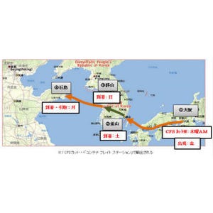 日通、フェリーと陸送を組み合わせた大阪-中国の新輸送サービス - 3日短縮
