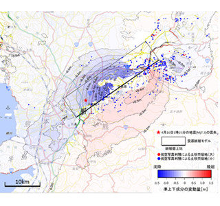 断層帯が 1メートル以上地殻変動 国土地理院が解析