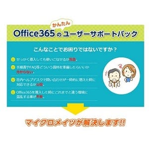 マイクロメイツ、Office365のスムーズ導入を支援のユーザーサポートパック