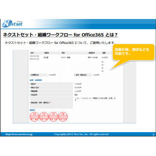 ネクストセット、Office 365のワークフロー機能に外部サイト連携機能追加