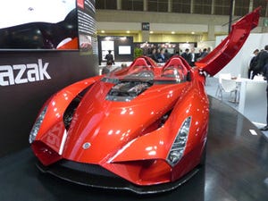 奥山清行氏デザインのスーパーカー「kode57」を展示するヤマザキマザック - JIMTOF2016