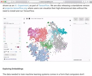 Google、多次元データを3DWeb化する「Embedding Projector」をオープン化