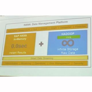 SAPジャパン、分析機能を強化した「SAP HANA Vora」の最新版