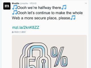 HTTPS、トラフィックの50%を突破