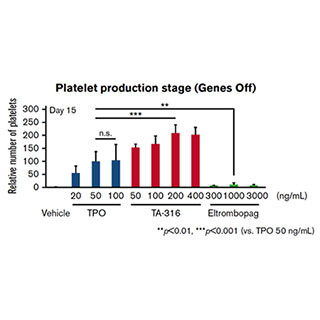 京大CiRA、iPS細胞から効率よく血小板を製造するための低分子を開発